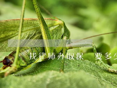 找律师办取保 要多少钱 找律师办取保 要多少钱